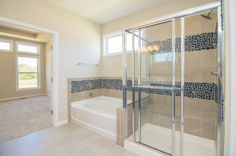 Compact Shower with Glass Doors